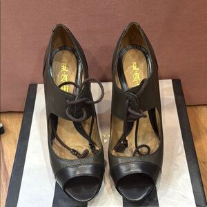 Elegant Black Peep-Toe Heels